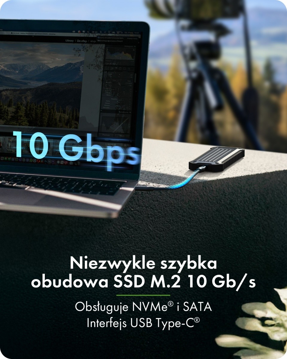 Zunanja M.2 NVMe/SATA SSD enota, USB 3.2 Gen 2, 10 Gbps 4