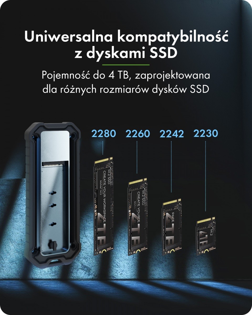 Zunanja M.2 NVMe/SATA SSD enota, USB 3.2 Gen 2, 10 Gbps 6