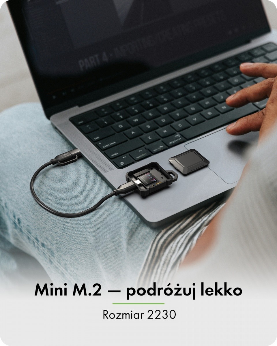 Mini zunanja M.2 NVMe SSD enota za M.2 2230 pogone 5