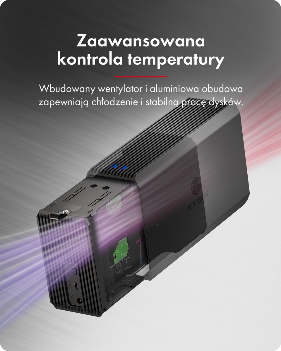 Ohišje ICY BOX IB-RD3720-CU3 RAID za 2x HDD 2,5/3,5" SATA 4