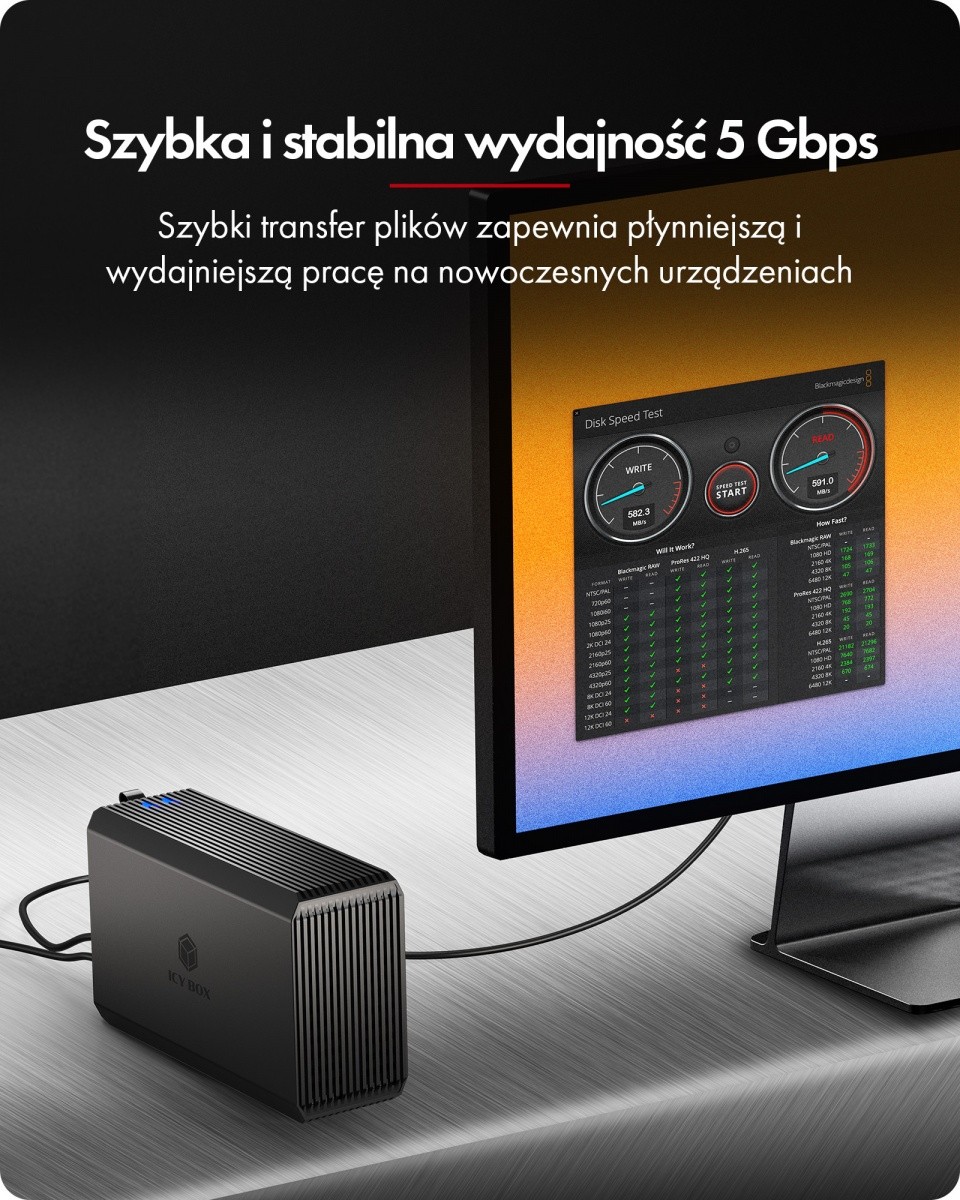 Ohišje ICY BOX IB-RD3720-CU3 RAID za 2x HDD 2,5/3,5" SATA 5