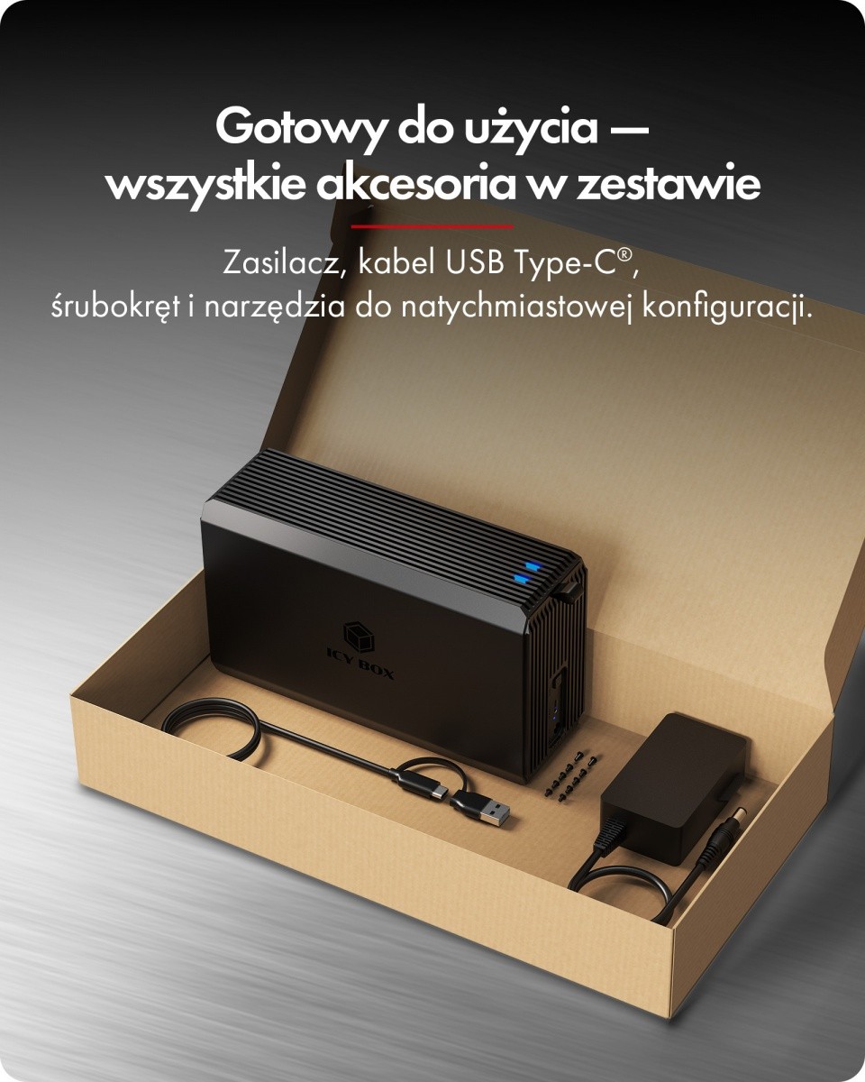 Ohišje ICY BOX IB-RD3720-CU3 RAID za 2x HDD 2,5/3,5" SATA 7