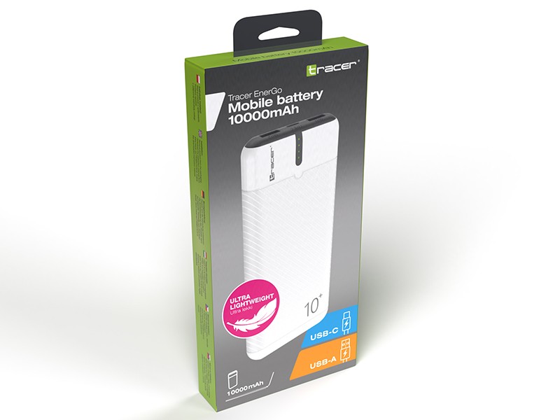 Tracer EnerGo Powerbank 10000mAh - Belo/Črna 7