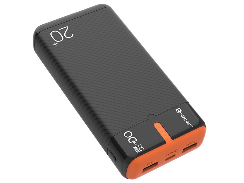 Power bank EnerGen 20000mAh PD+QC3.0, črno-oranžen 4