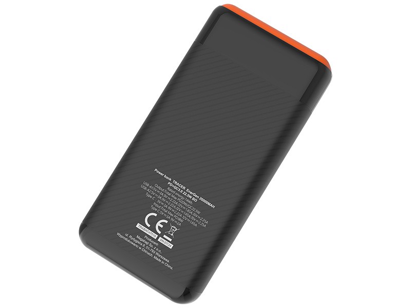 Power bank EnerGen 20000mAh PD+QC3.0, črno-oranžen 7