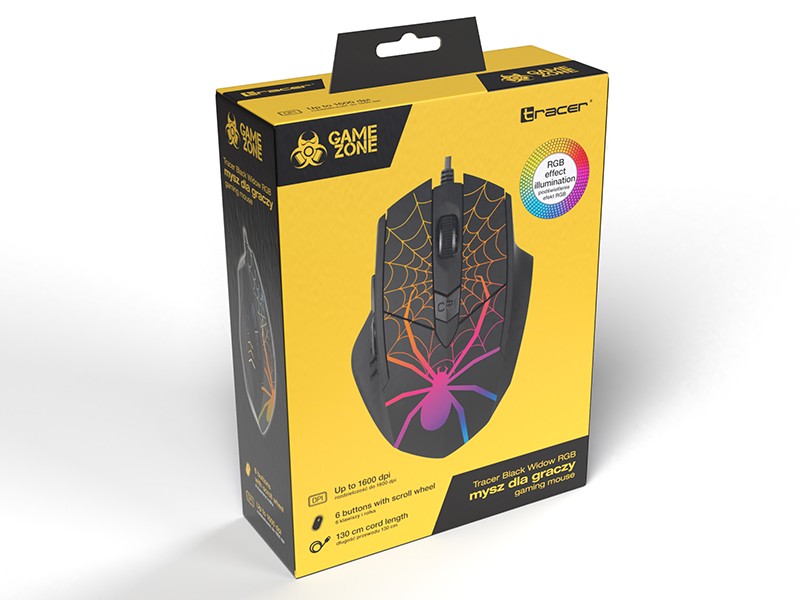 Brezžična miška GAMEZONE Black Widow USB 6