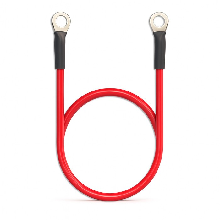 Akumulatorski kabel z M8 konektorji, 60cm, rdeč