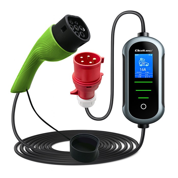 Mobilni polnilnik za EV Tip 2, 22kW, Wi-Fi, LCD 7