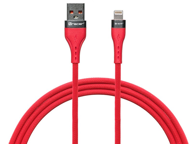 USB-A na Lightning kabel 1m rdeč