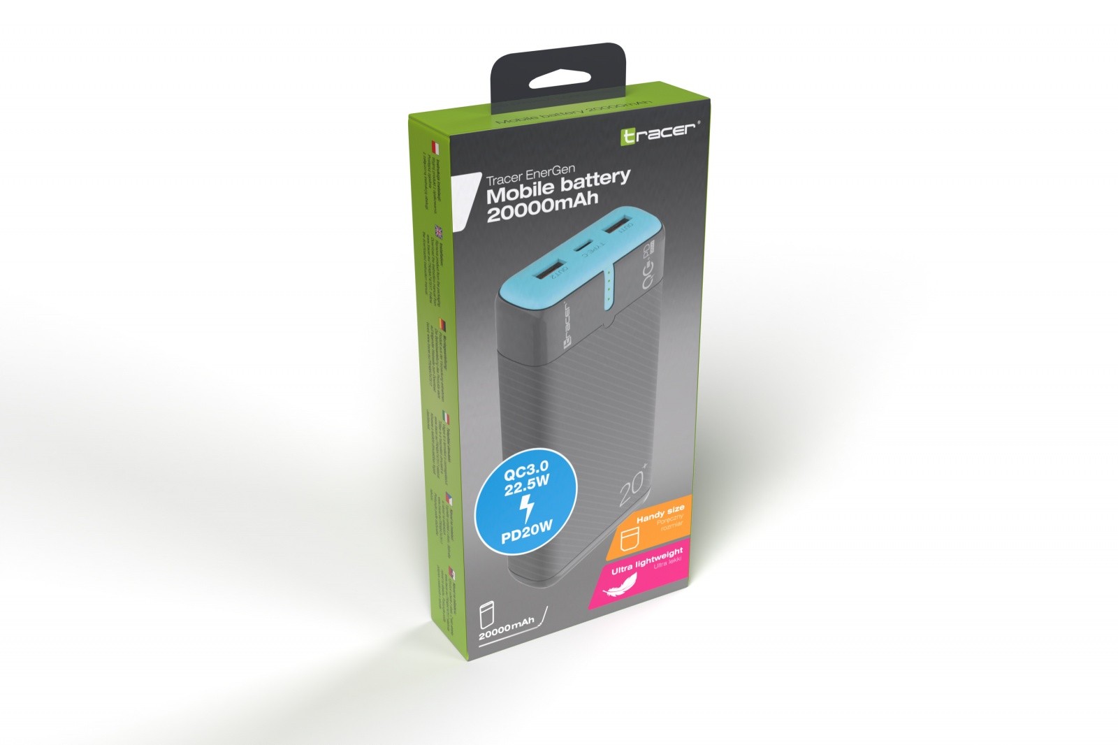 Powerbank EnerGen 20000mAh PD+QC3.0 GB 8