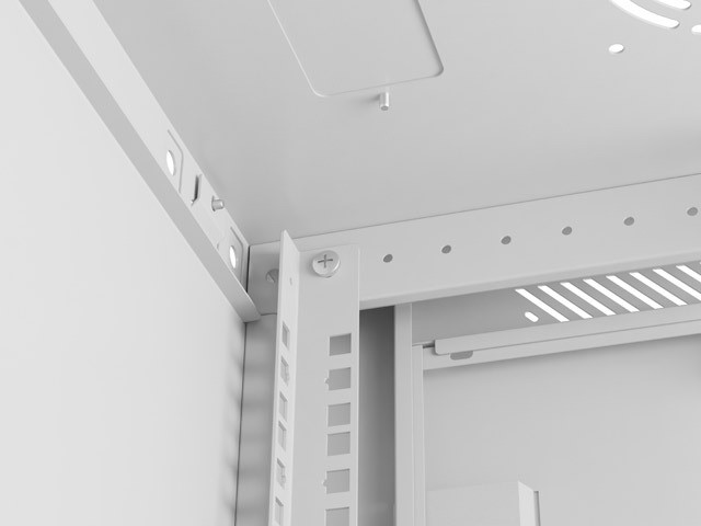 Zidni instalacijski rack ormar 19" 4U 600x450 perforiran 7