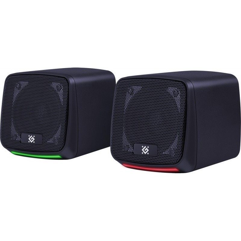 2.0 računalniški zvočniki J3, 6W, z LED, USB, črni