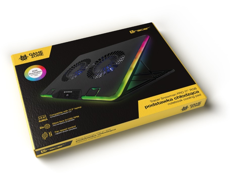 Tracer Podstavek za hlajenje prenosnika Snowman Pro, 17" 2