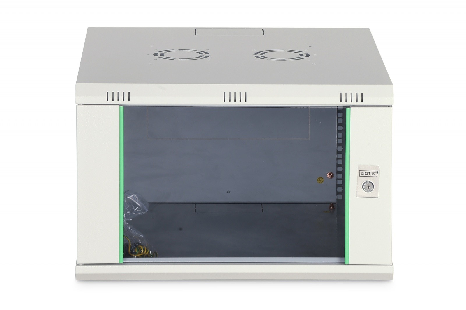 19" mrežna omara Dynamic 7U, 385x600x600mm, steklena vrata, siva 3
