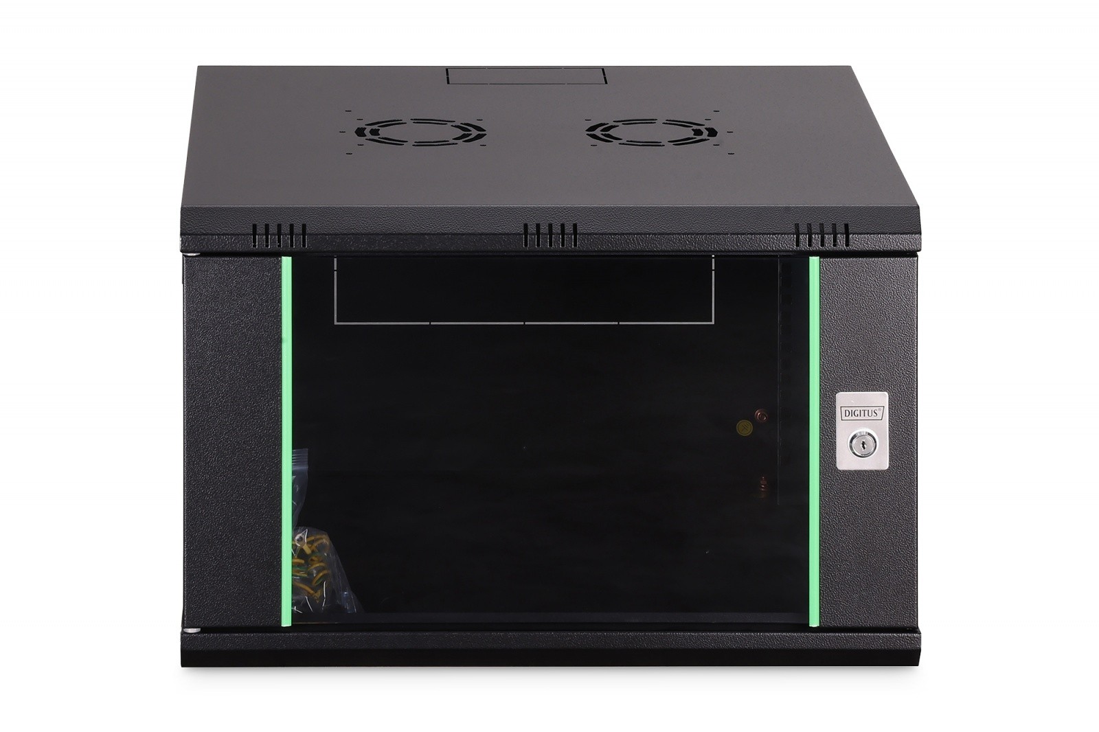 19" mrežna omara Dynamic 7U, 385x600x600mm, steklena vrata, črna 3