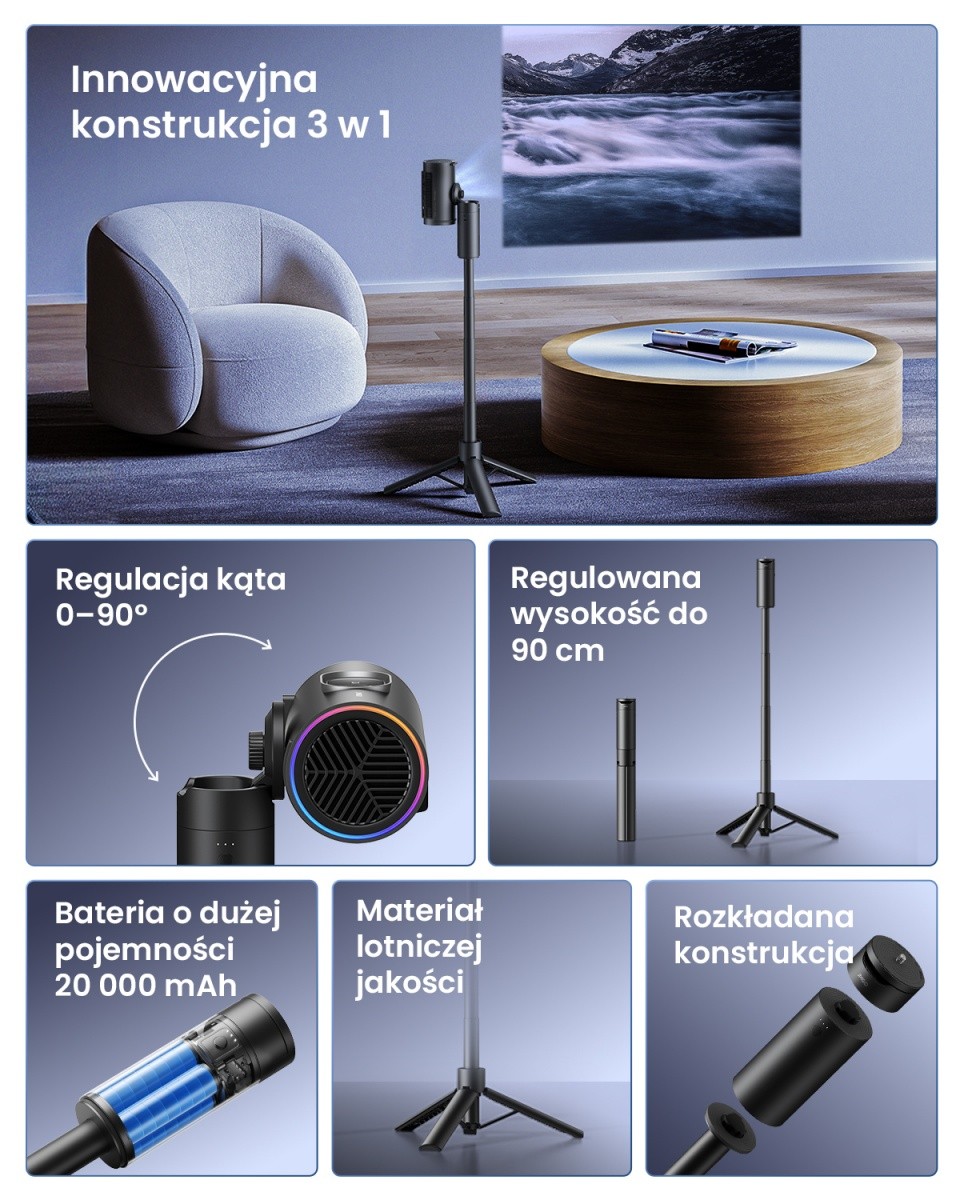 Powerbank s stojalom Tripod P0X1 7