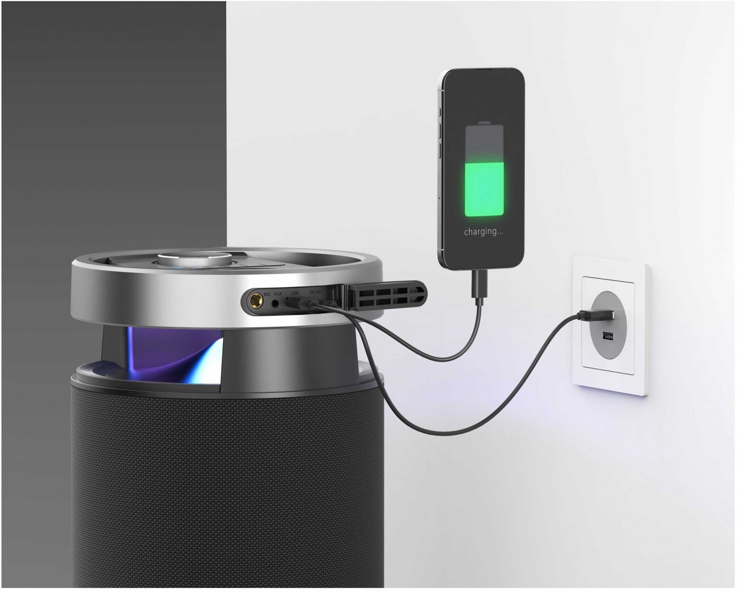 Prenosni Bluetooth zvočnik Resonex Lounge 130W, IPX7, TWS, LED 7