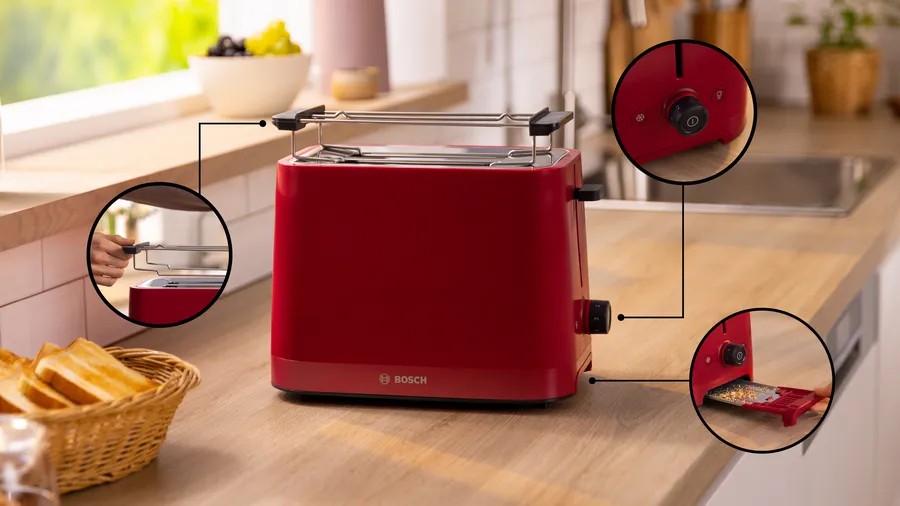 Rdeč toaster Bosch MyMoment TAT3M124 2
