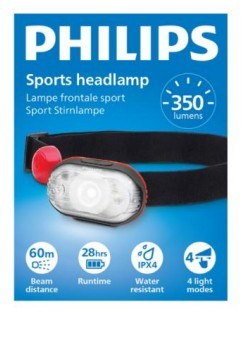 Naglavna LED svetilka 350lm, 3x AAA baterije 2