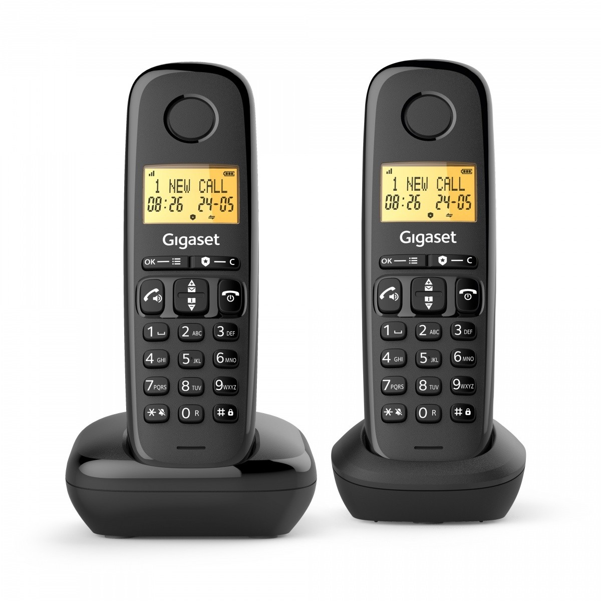 Gigaset Basic 100 Duo brezžični telefon, 2 slušalki