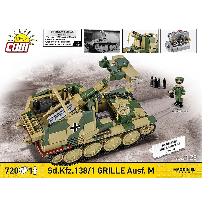 Cobi Klocki SD.KFZ.138/1 Grille gradbeni bloki, 720 kosov 3