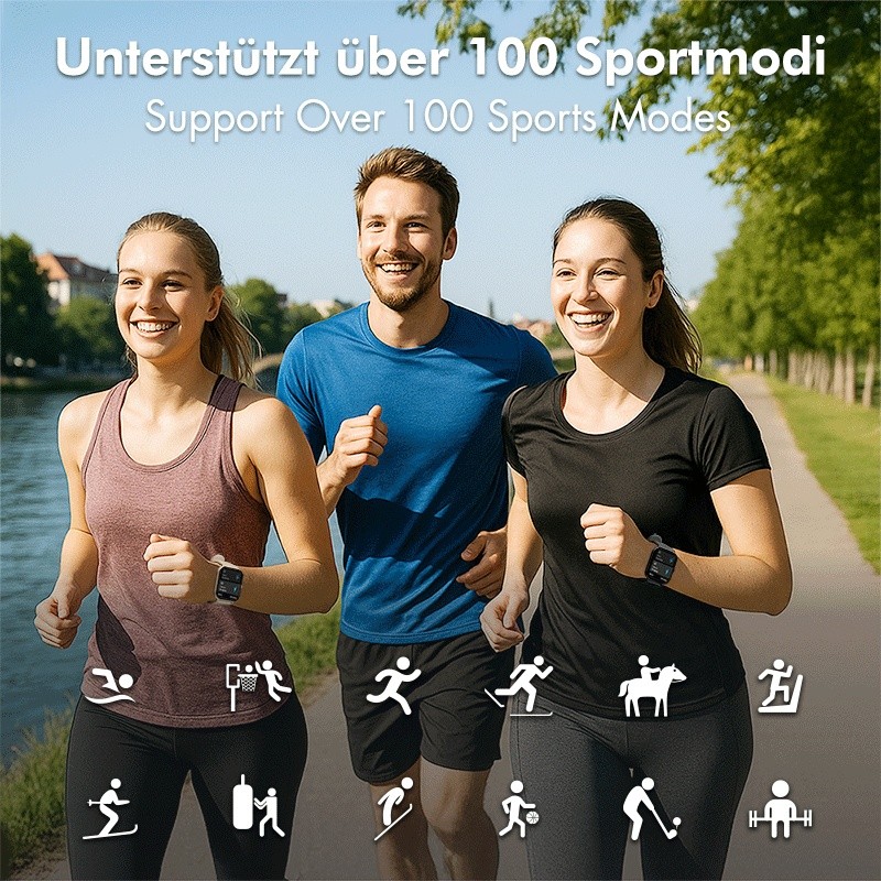 Pametna ura LCD, BT5.2 IP68, roza 7