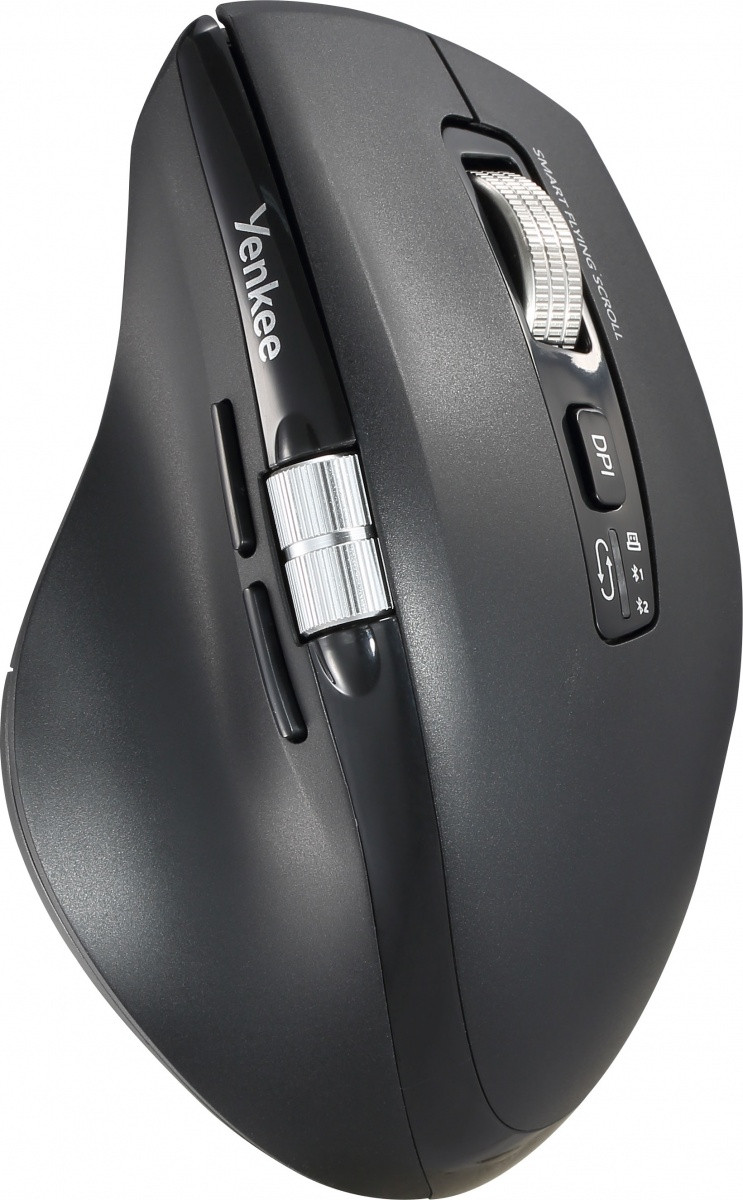 Brezžična miška z akumulatorjem, Dual BT + USB 2.4G 2