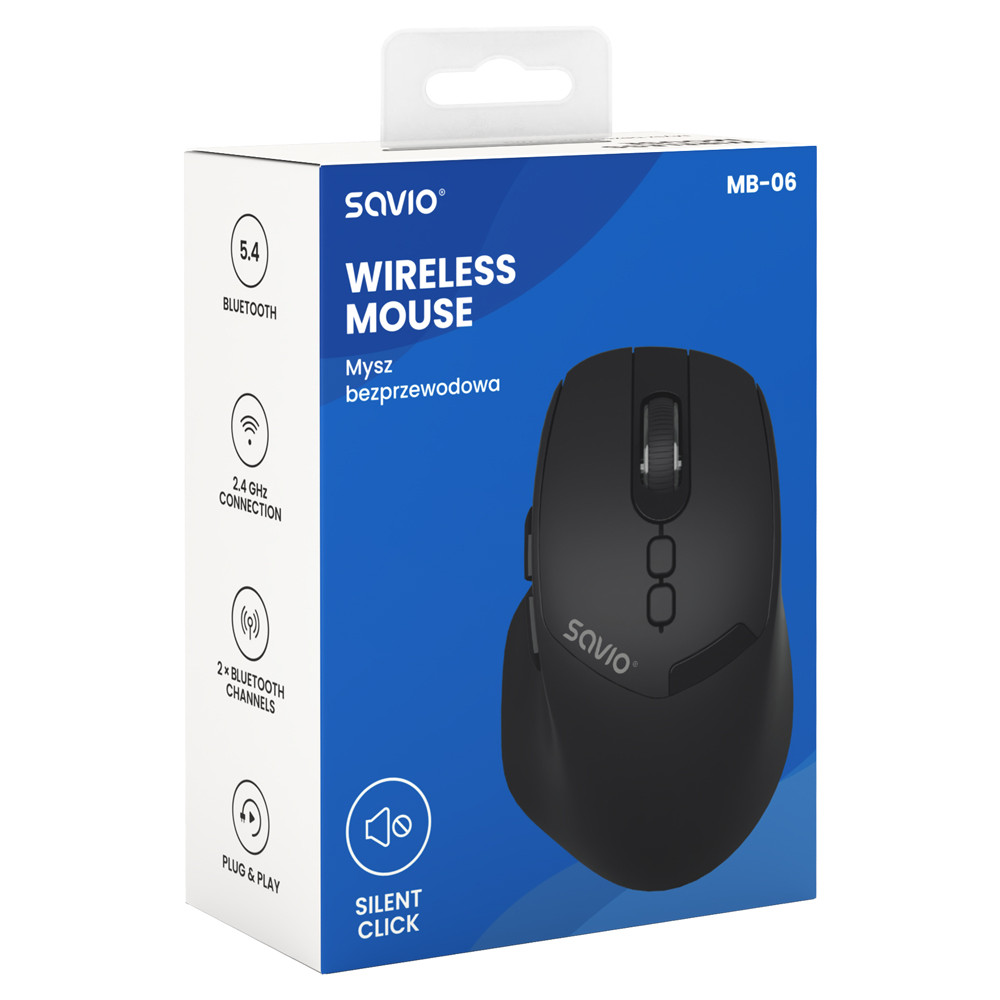 Ergonomska brezžična miška MB-06 2.4 GHz 6