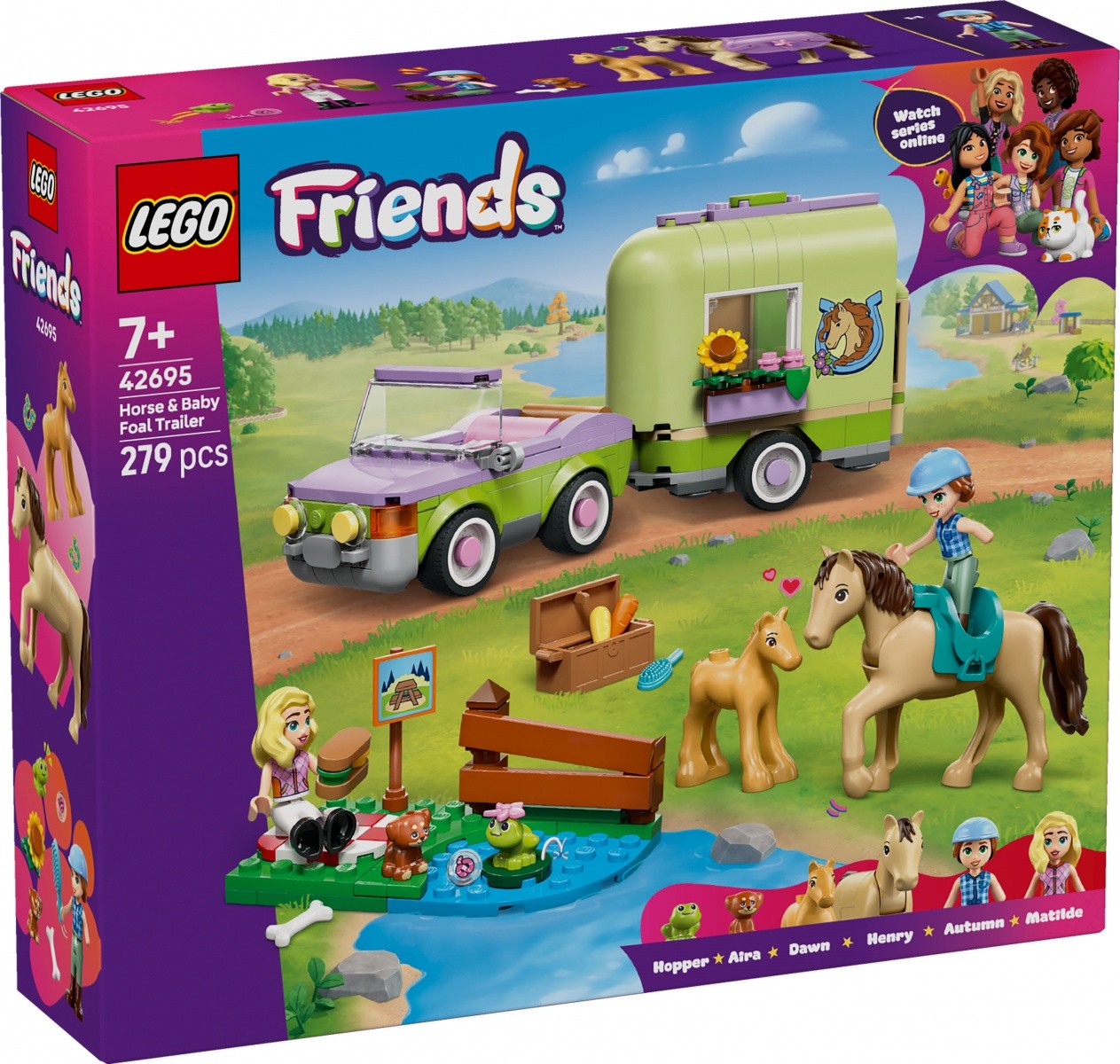LEGO Friends 42695 Prikolica za konje in žrebiček