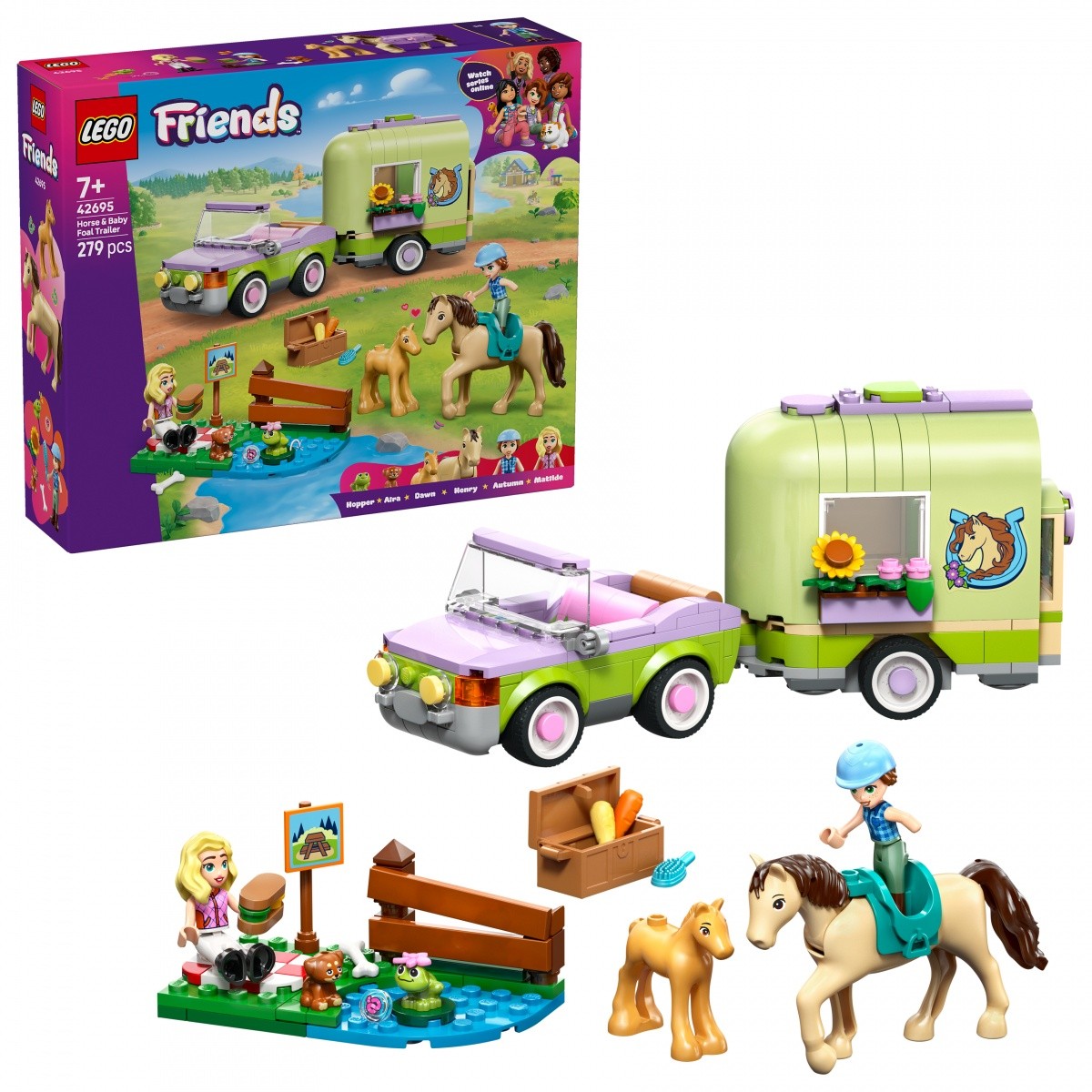 LEGO Friends 42695 Prikolica za konje in žrebiček 7