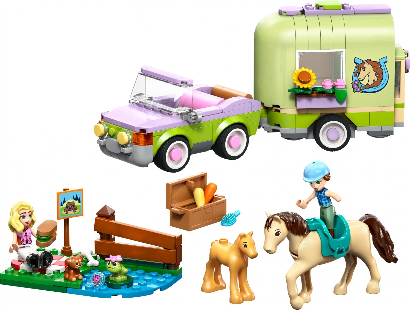 LEGO Friends 42695 Prikolica za konje in žrebiček 8