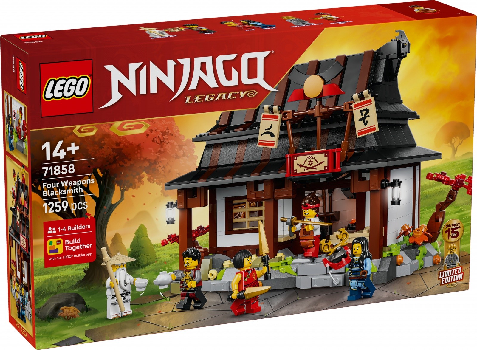 Kocke Ninjago 71858 Kovnica štirih orožij - 15-letnica