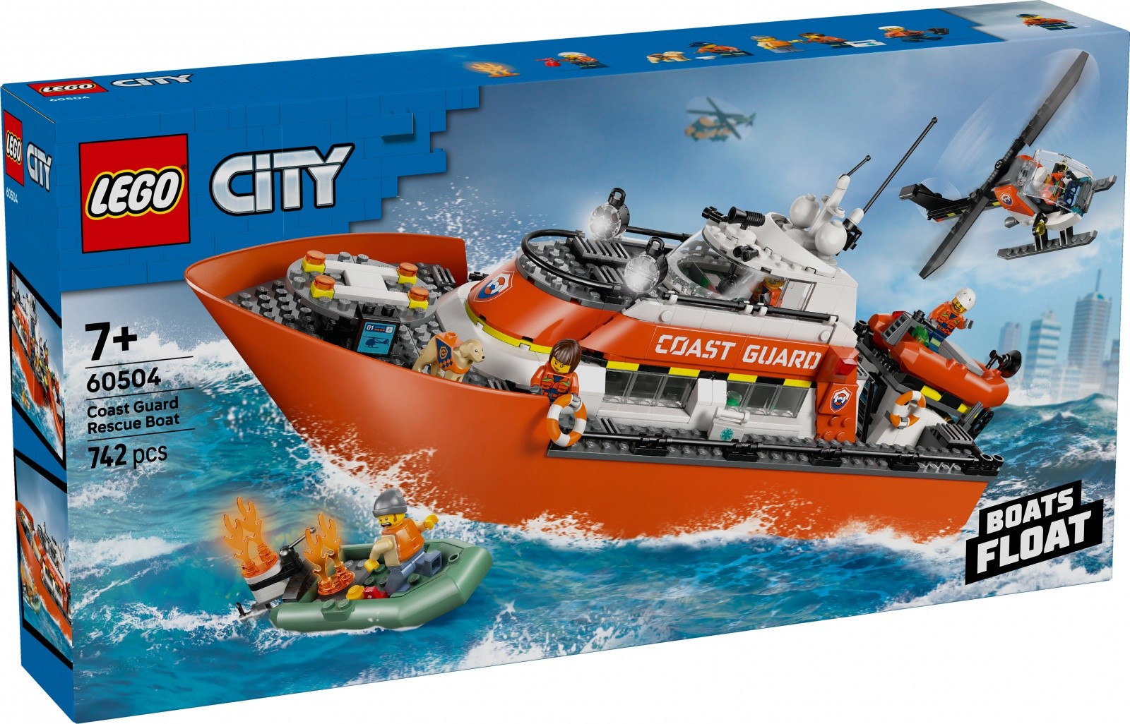 LEGO City 60504 Rešilna ladja in helikopter obalne straže