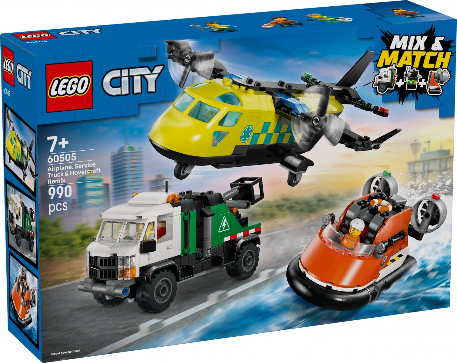 LEGO City 60505 Komplet z letalom, tovornjakom in podvodnim skuterjem