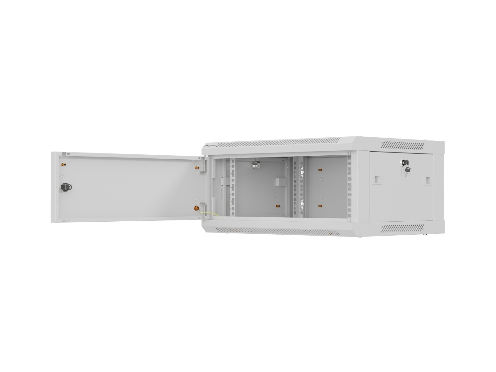 Namizno ohišje za omrežne naprave (rack) 19" 4U, 600x450 mm, siva, kovinska vrata (flat pack) 5