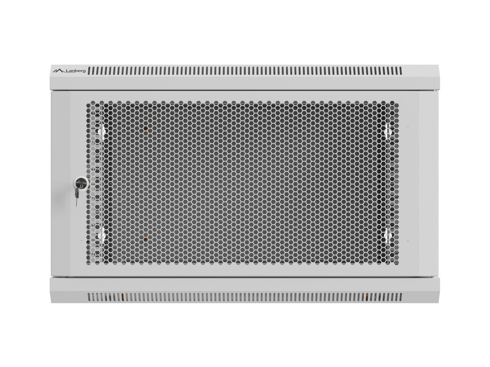 Namizno ohišje za omrežne naprave (rack) 19" 6U, 600x600 mm, siva, perforirana vrata (flat pack) 2