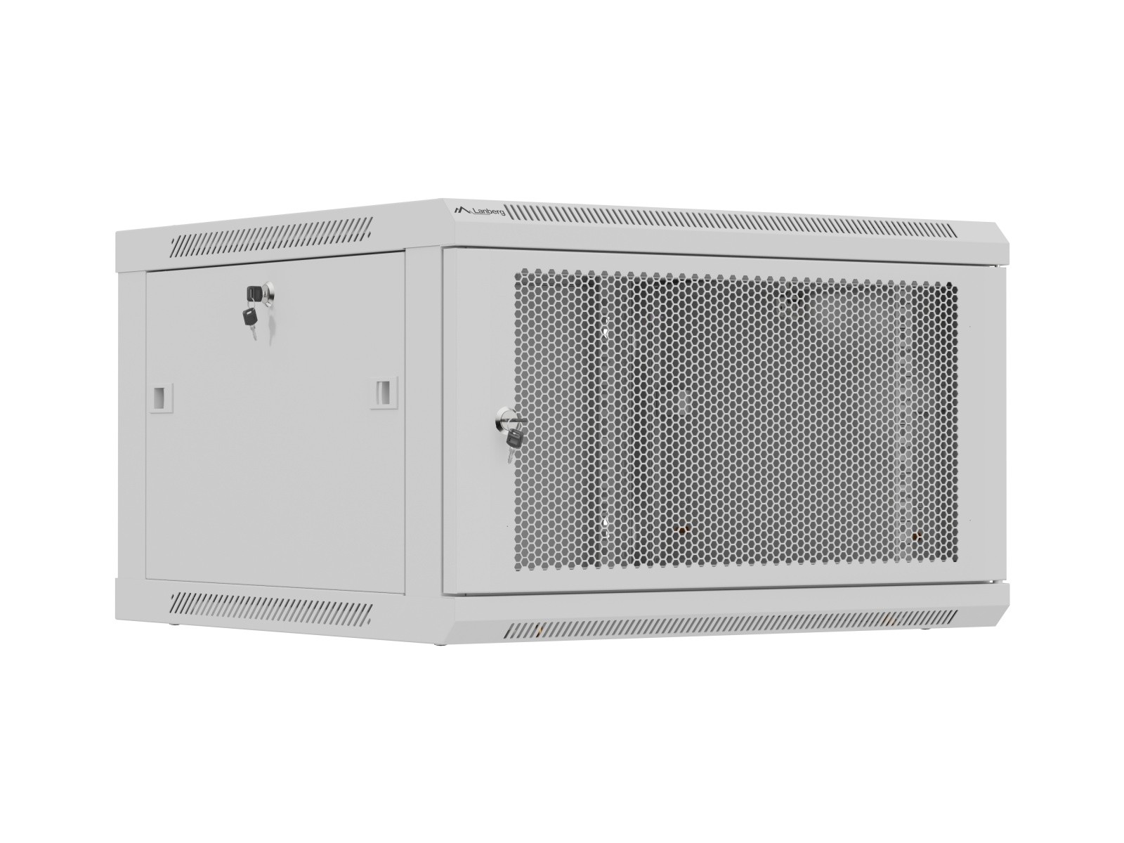 Namizno ohišje za omrežne naprave (rack) 19" 6U, 600x600 mm, siva, perforirana vrata (flat pack) 3