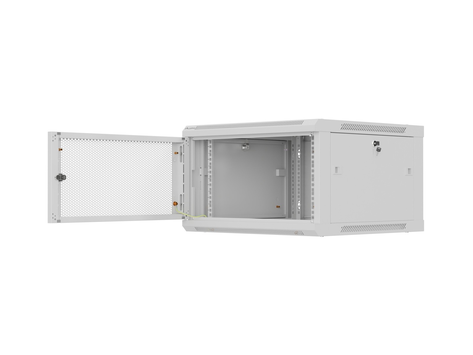 Namizno ohišje za omrežne naprave (rack) 19" 6U, 600x600 mm, siva, perforirana vrata (flat pack) 5