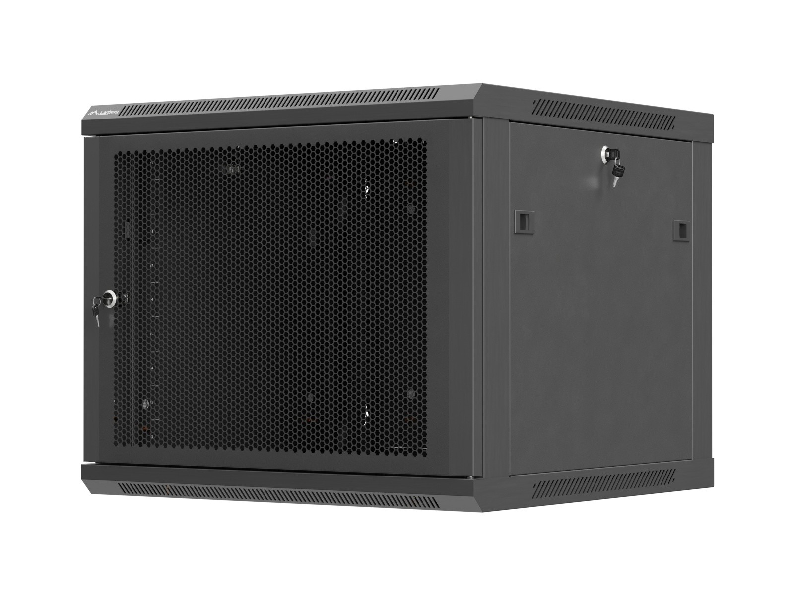 Lanberg 9U viseča omrežna omara, 600x600mm, črna, perforirana vrata 2