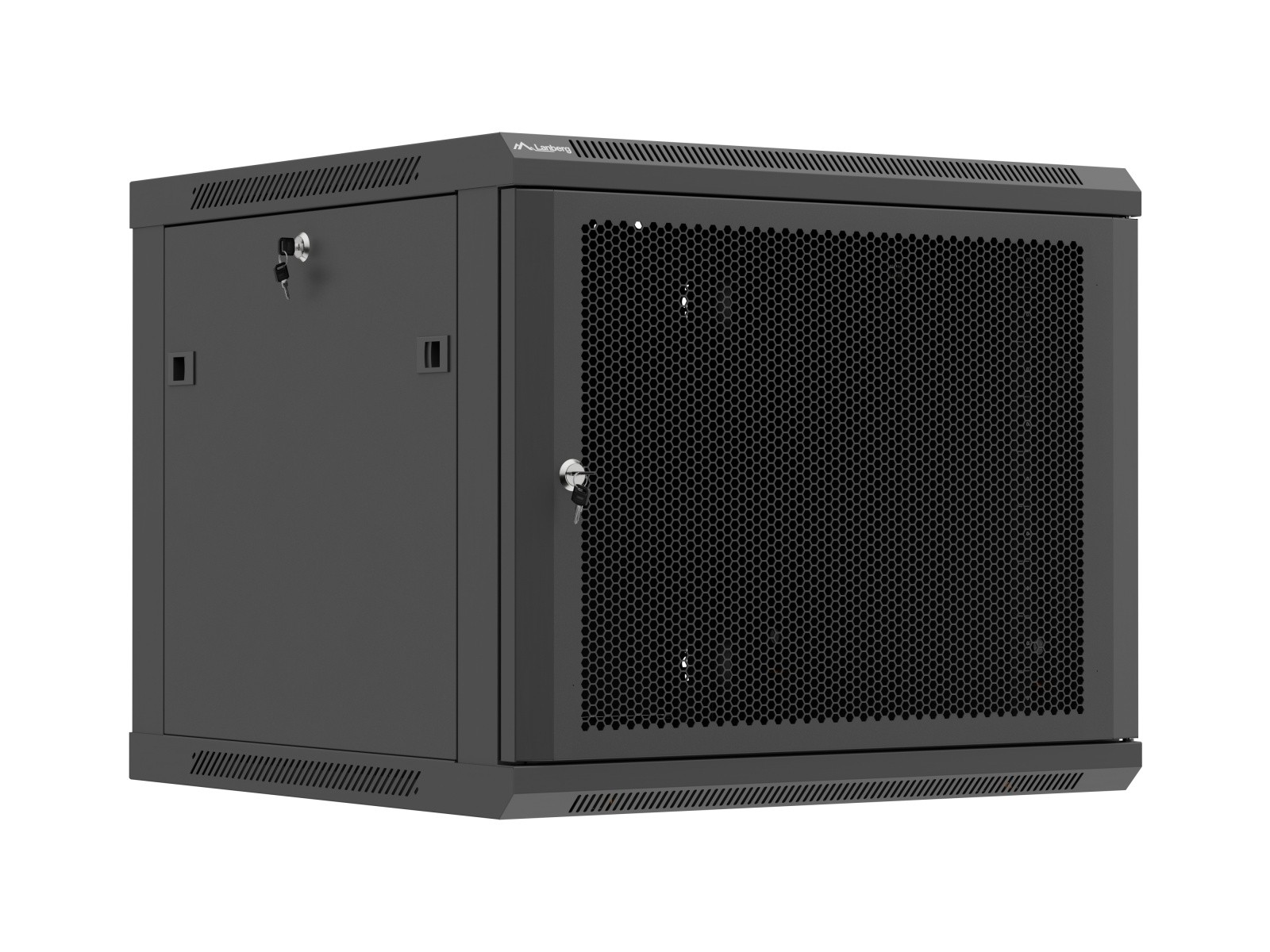 Lanberg 9U viseča omrežna omara, 600x600mm, črna, perforirana vrata