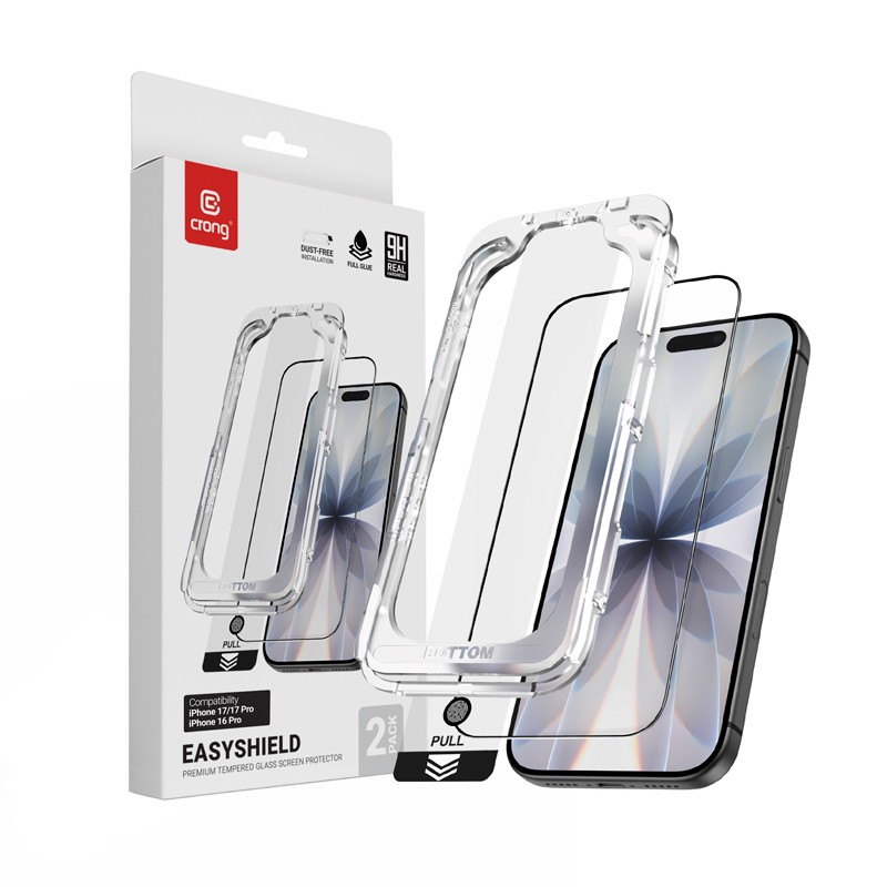 2x Kaljeno steklo EasyShield za iPhone 17 / 17 Pro / 16 Pro