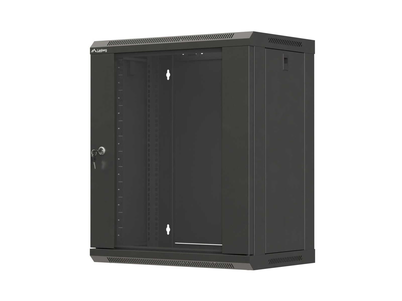 Lanberg 12U viseča omrežna omara, 540x350mm, s steklenimi vrati 2