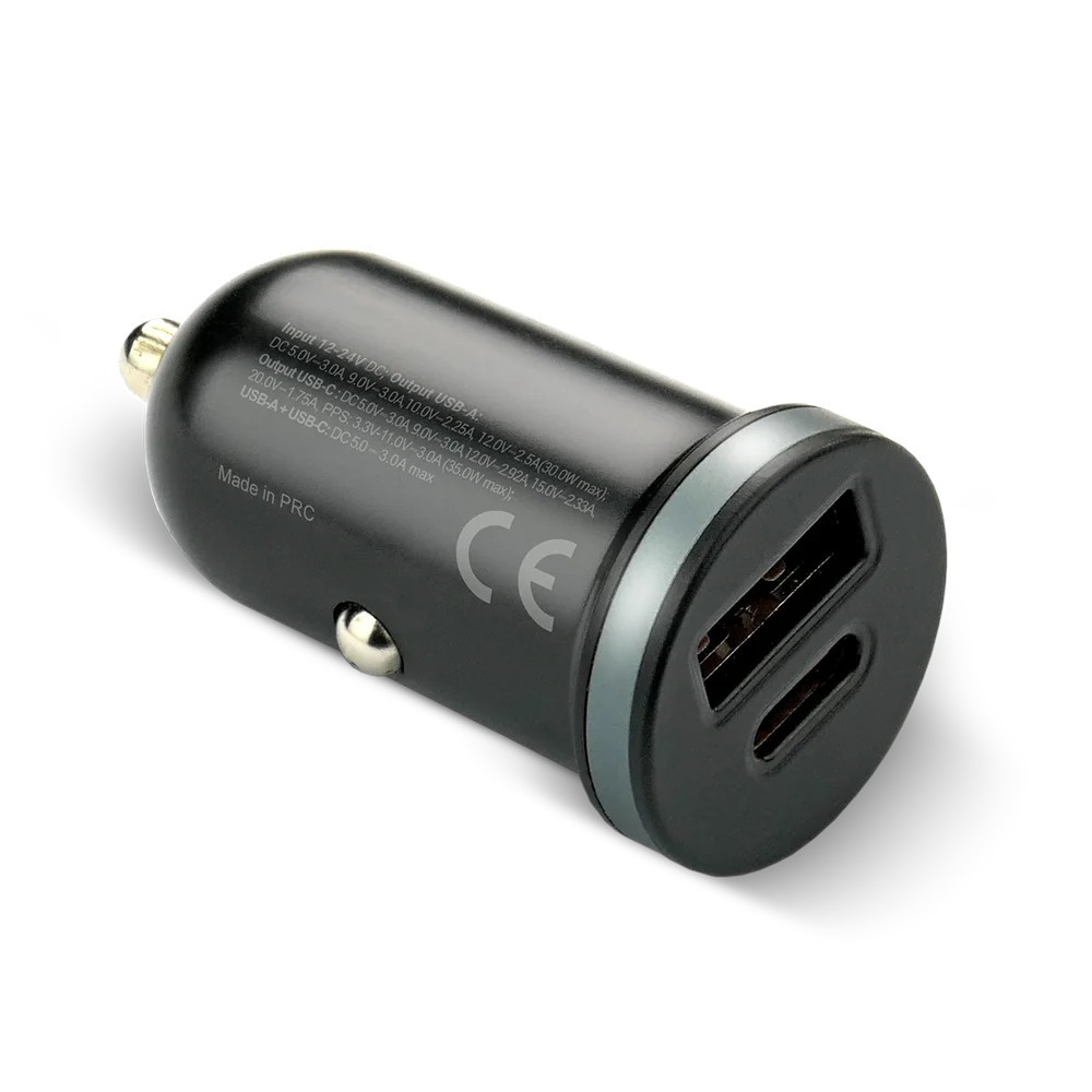 everActive avtomobilski polnilnik QC3.0, 35W, 1x USB + 1x USB-C, črn 3