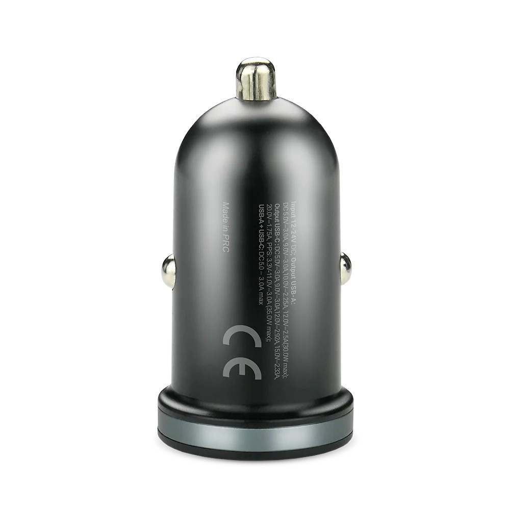 everActive avtomobilski polnilnik QC3.0, 35W, 1x USB + 1x USB-C, črn 6