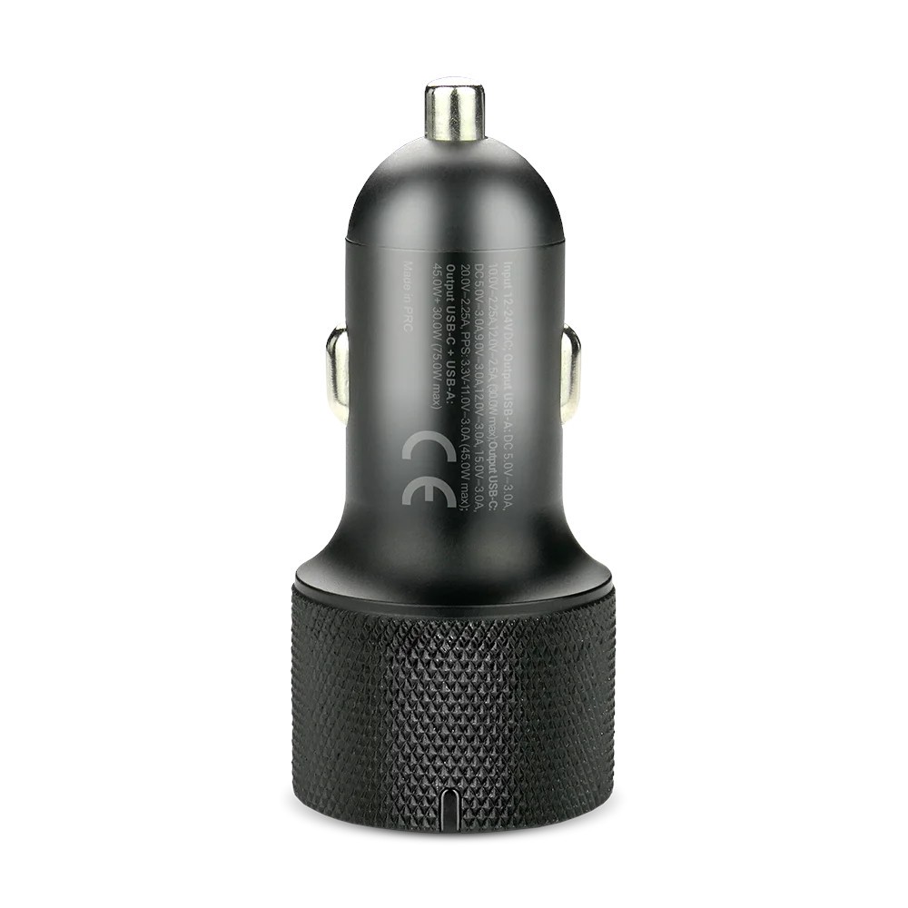 Avtomobilski polnilnik CC-50Q, 75W, Quick Charge 3.0, USB + USB-C PD, črn 5
