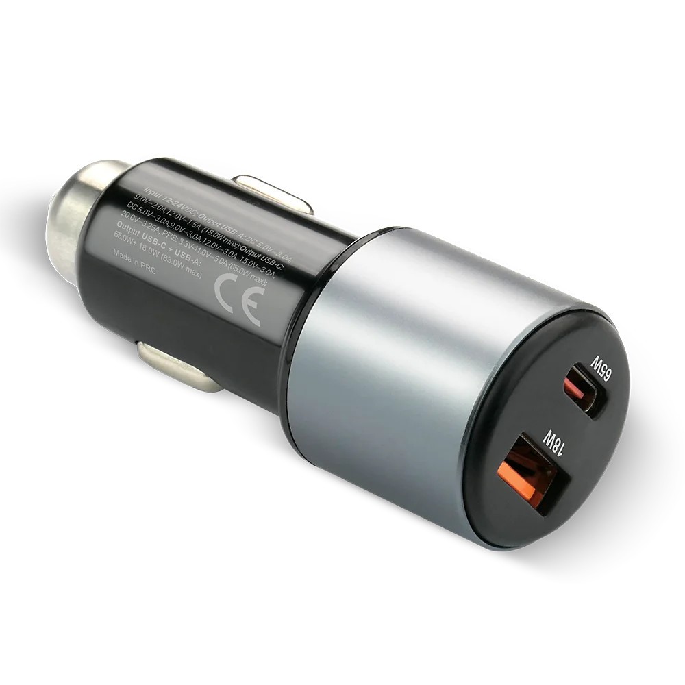 Avtomobilski polnilnik CC-60Q, 83W, Quick Charge 3.0, USB + USB-C PD, črn 2