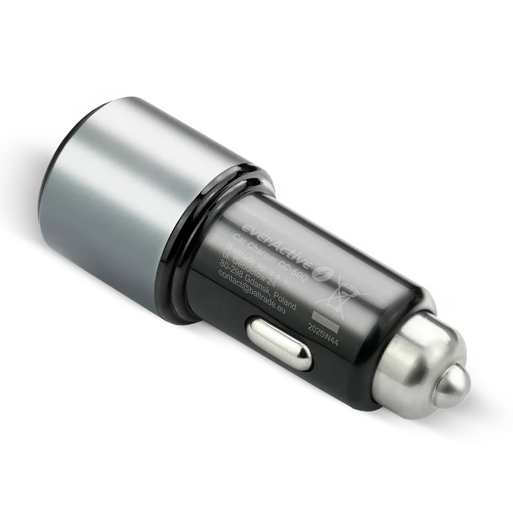 Avtomobilski polnilnik CC-60Q, 83W, Quick Charge 3.0, USB + USB-C PD, črn 3