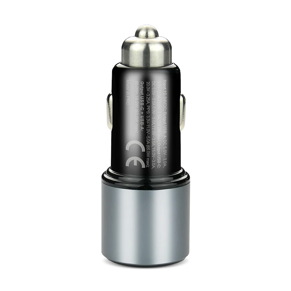 Avtomobilski polnilnik CC-60Q, 83W, Quick Charge 3.0, USB + USB-C PD, črn 4