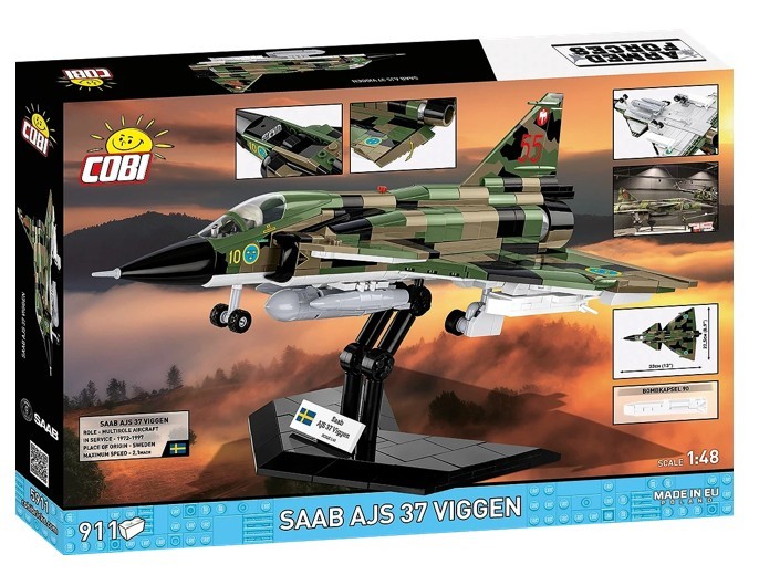 Cobi Klocki Saab AJS 37 Viggen (911 kock) 2