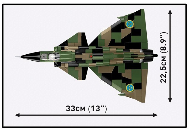 Cobi Klocki Saab AJS 37 Viggen (911 kock) 4